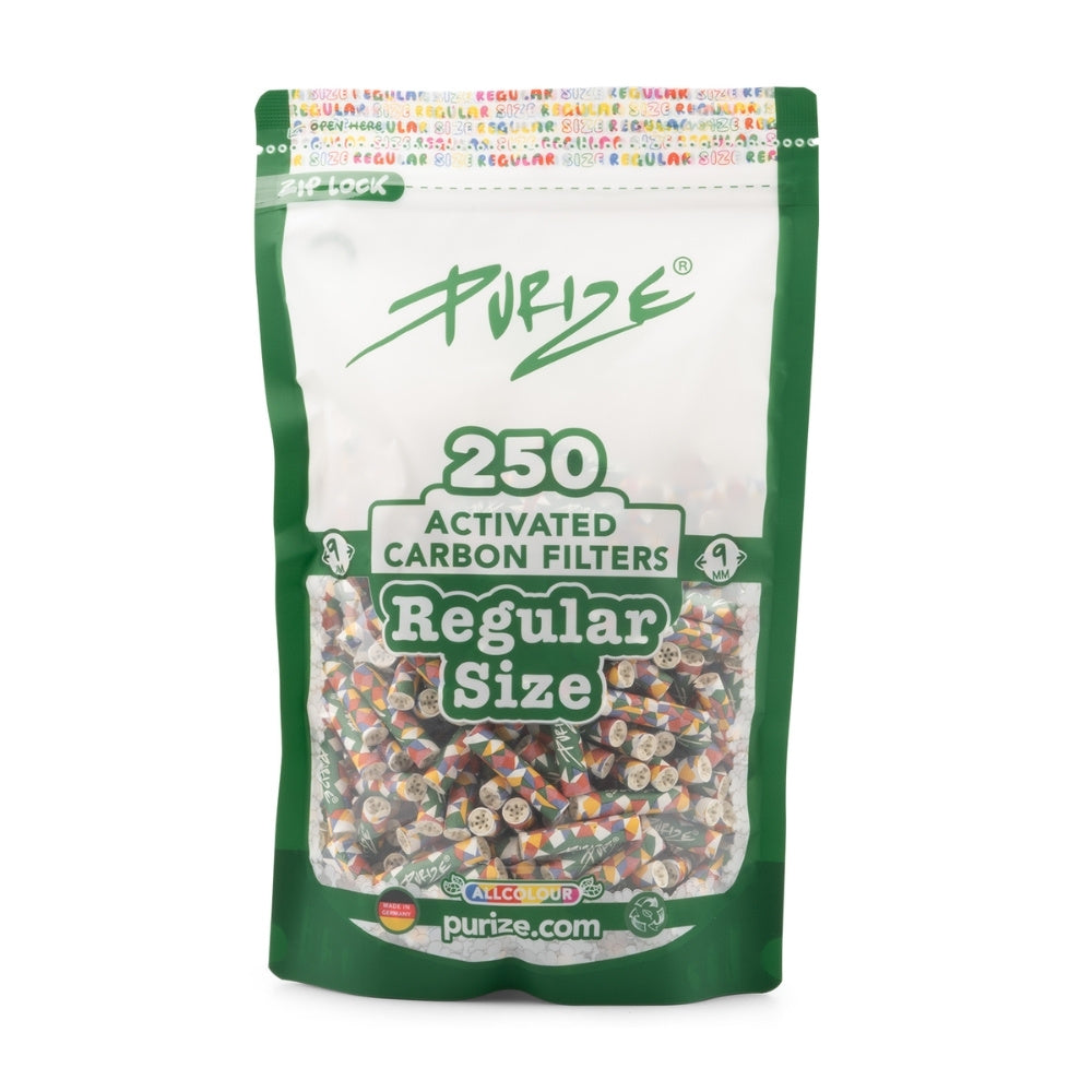 PURIZE Aktivkohlefilter Regular Size 9mm (250 Stück)