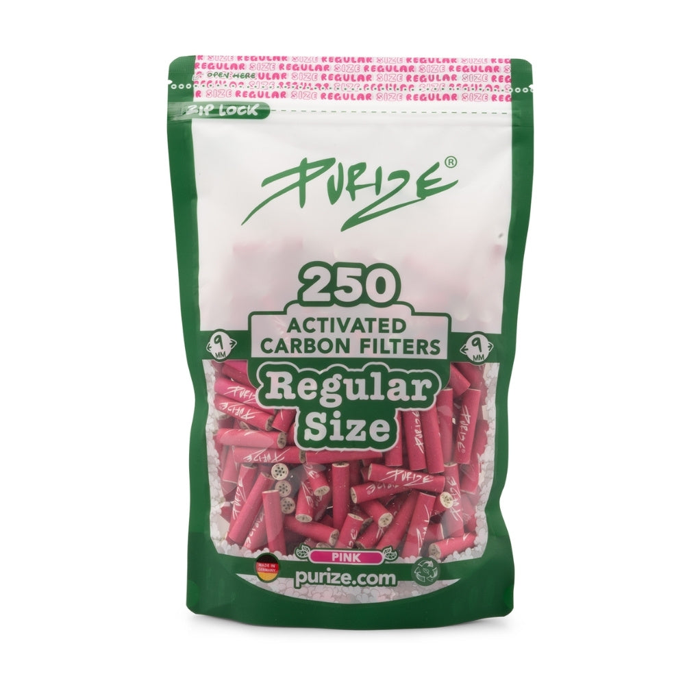 PURIZE Aktivkohlefilter Regular Size 9mm (250 Stück)