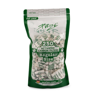 PURIZE Aktivkohlefilter Regular Size 9mm (250 Stück)