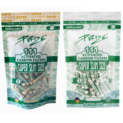 PURIZE Super Slim Size Aktivkohlefilter 5,5mm (111 Stück)
