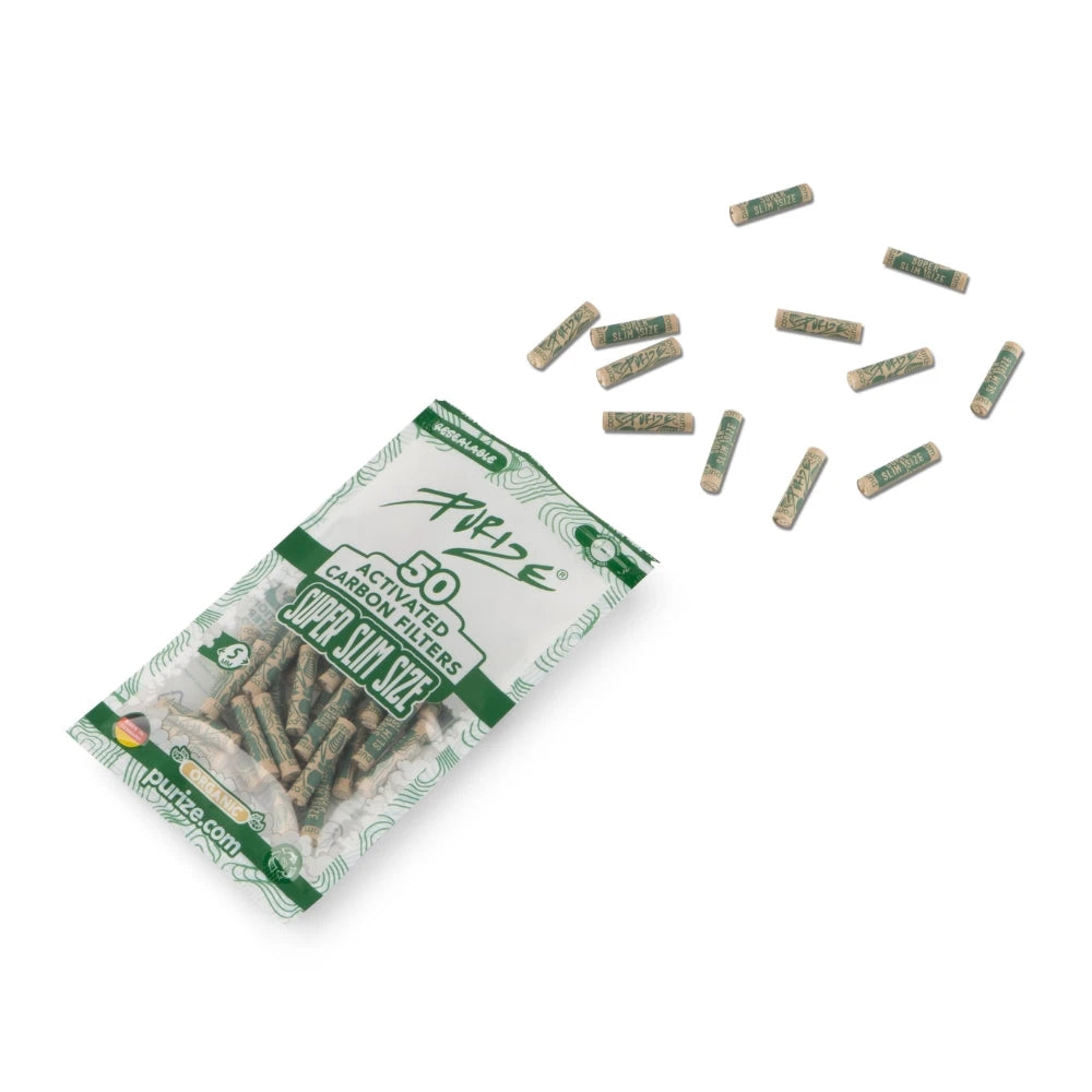 PURIZE Aktivkohlefilter Super Slim Size 5mm (50 Stück)