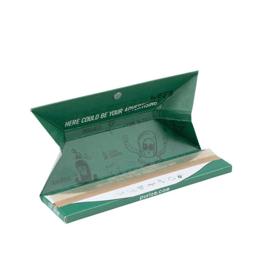 PURIZE King Size Slim Papers mit integriertem Tray, geöffnetes Heftchen mit aufklappbarer Ablage, Doodle-Design