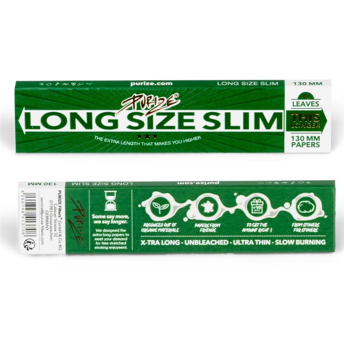 PURIZE Long Size Slim Papers (44x130mm)