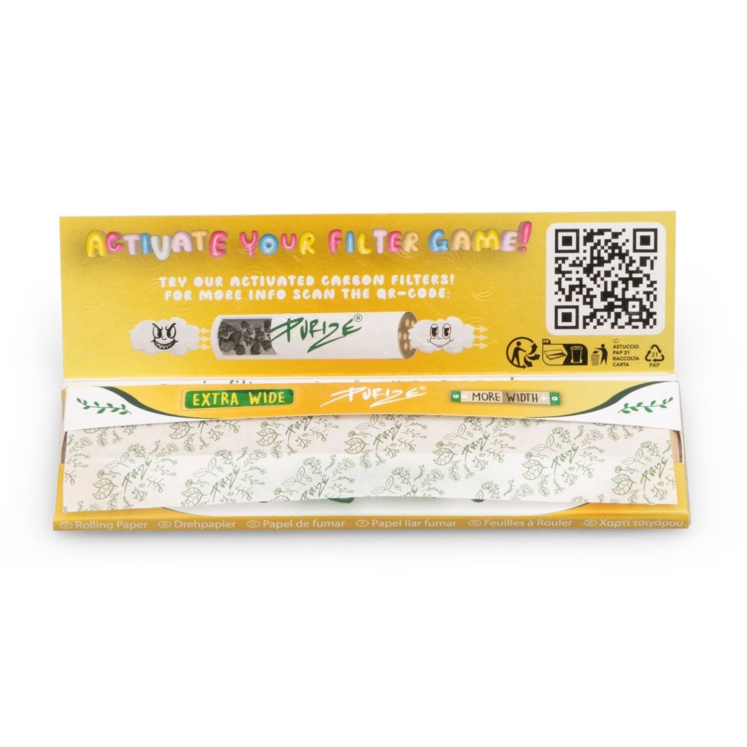 PURIZE King Size Wide Papers – unbleached