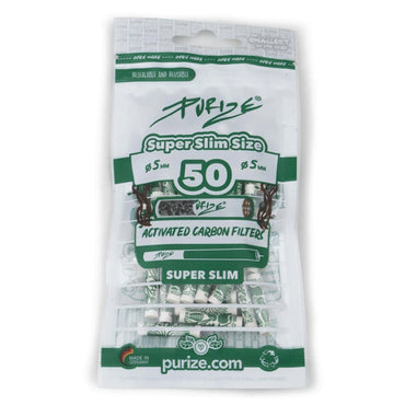 PURIZE Aktivkohlefilter Super Slim Size 5mm (50 Stück)