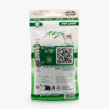 PURIZE Aktivkohlefilter XTRA Slim Size 6mm XMAS (50 Stück)