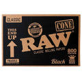 RAW Black PreRolled Cones King Size 109 mm 800er Box