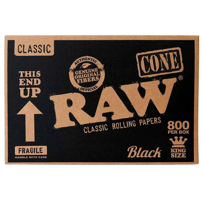 RAW Black PreRolled Cones King Size 109 mm 800er Box