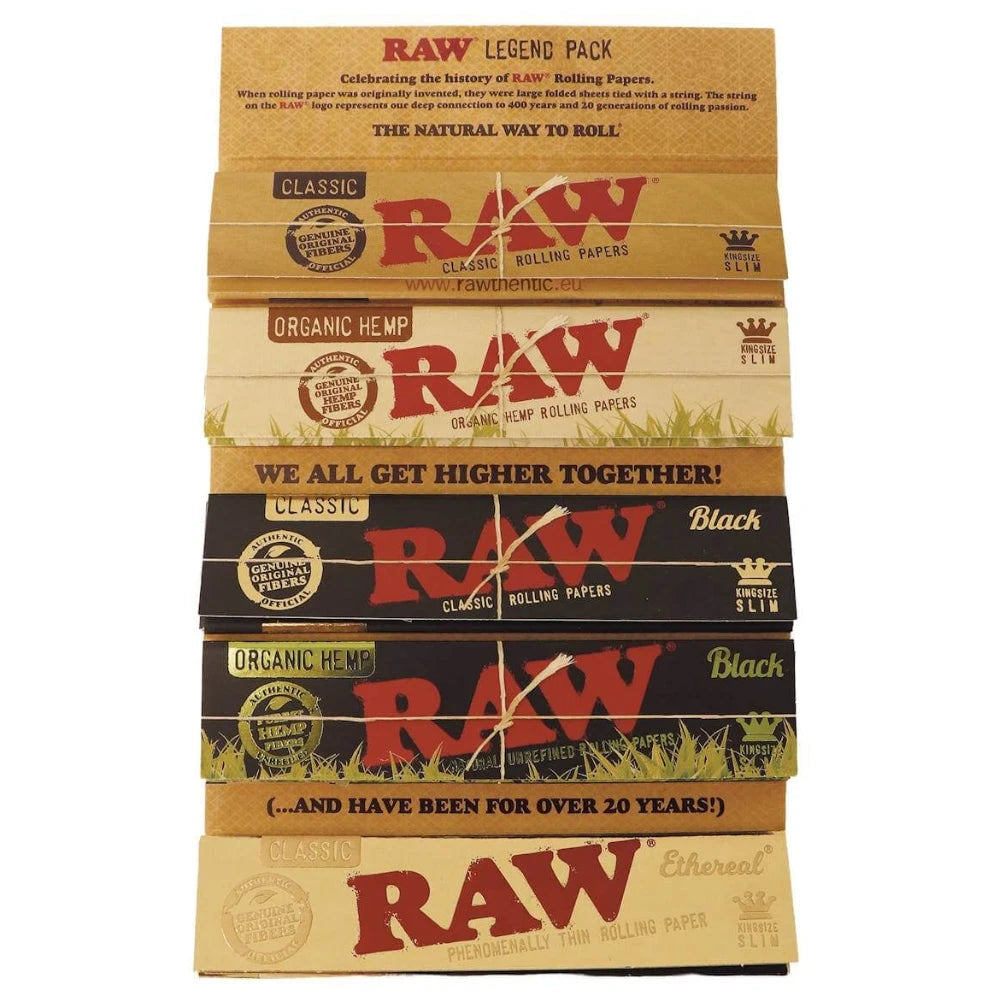 RAW Legend Pack 5er King Size Slim Papers
