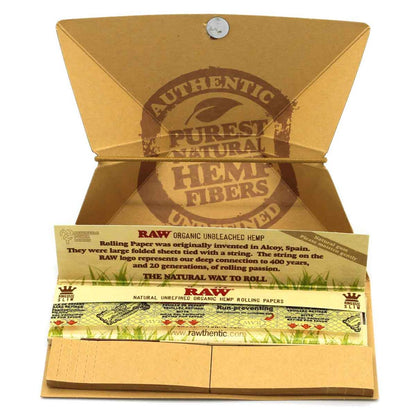 RAW Artesano Organic King Size Slim 32 Blättchen + 32 Tips + Bauunterlage