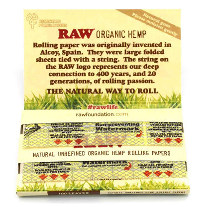 RAW Organic Single Wide Papers - Double Window - 100 Blättchen