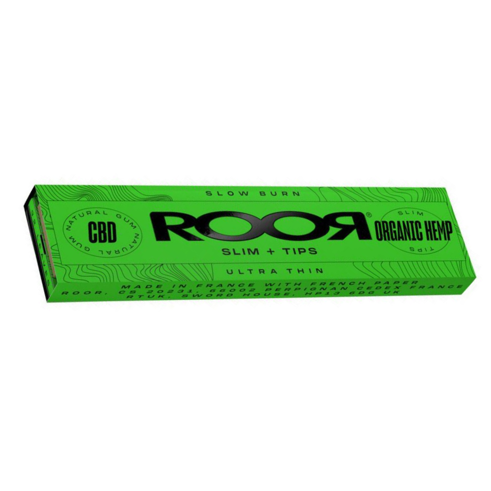 ROOR Organic Hemp King Size Slim Papers + Tips