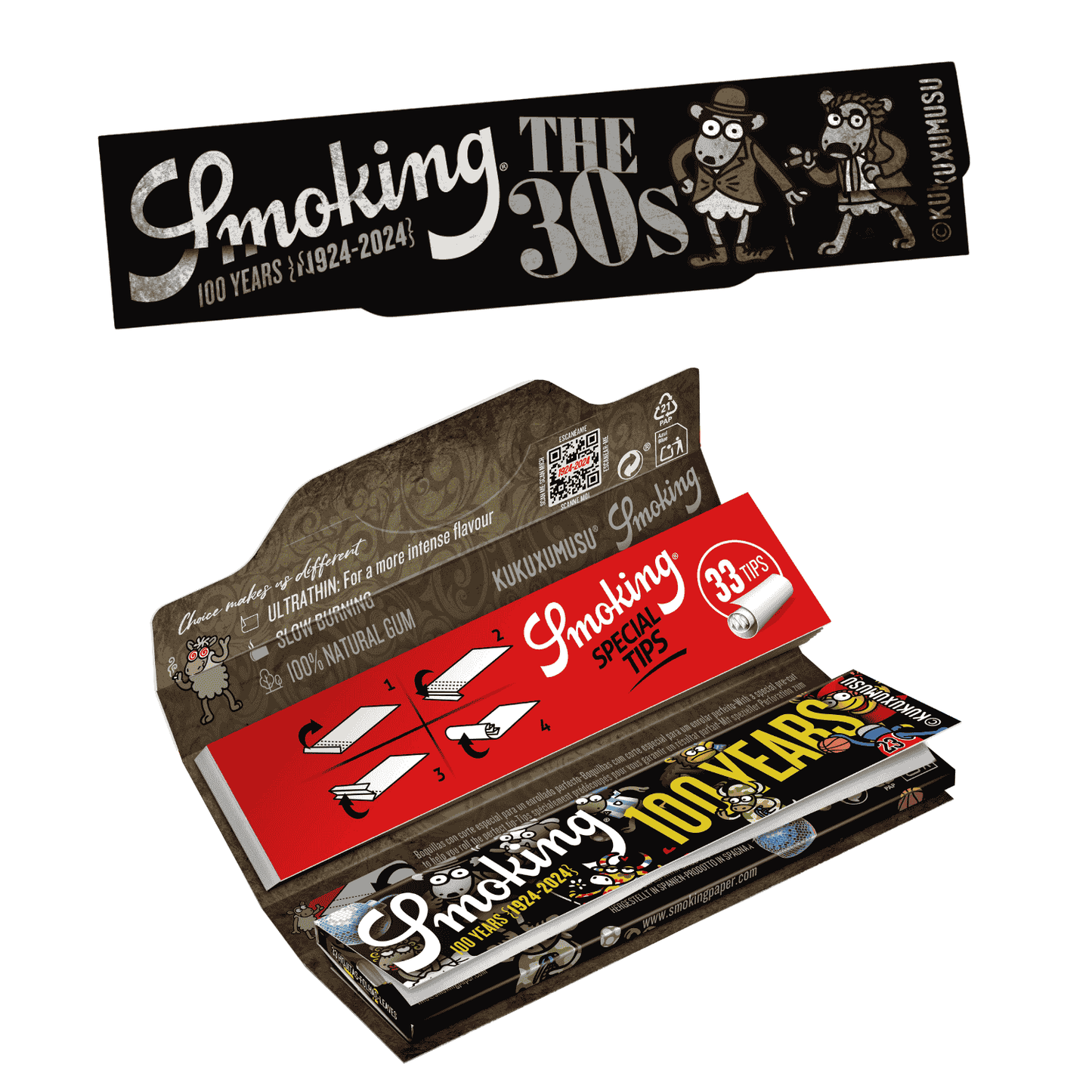 Smoking Kukuxumusu Papers KS + Tips (100th year anniversary)