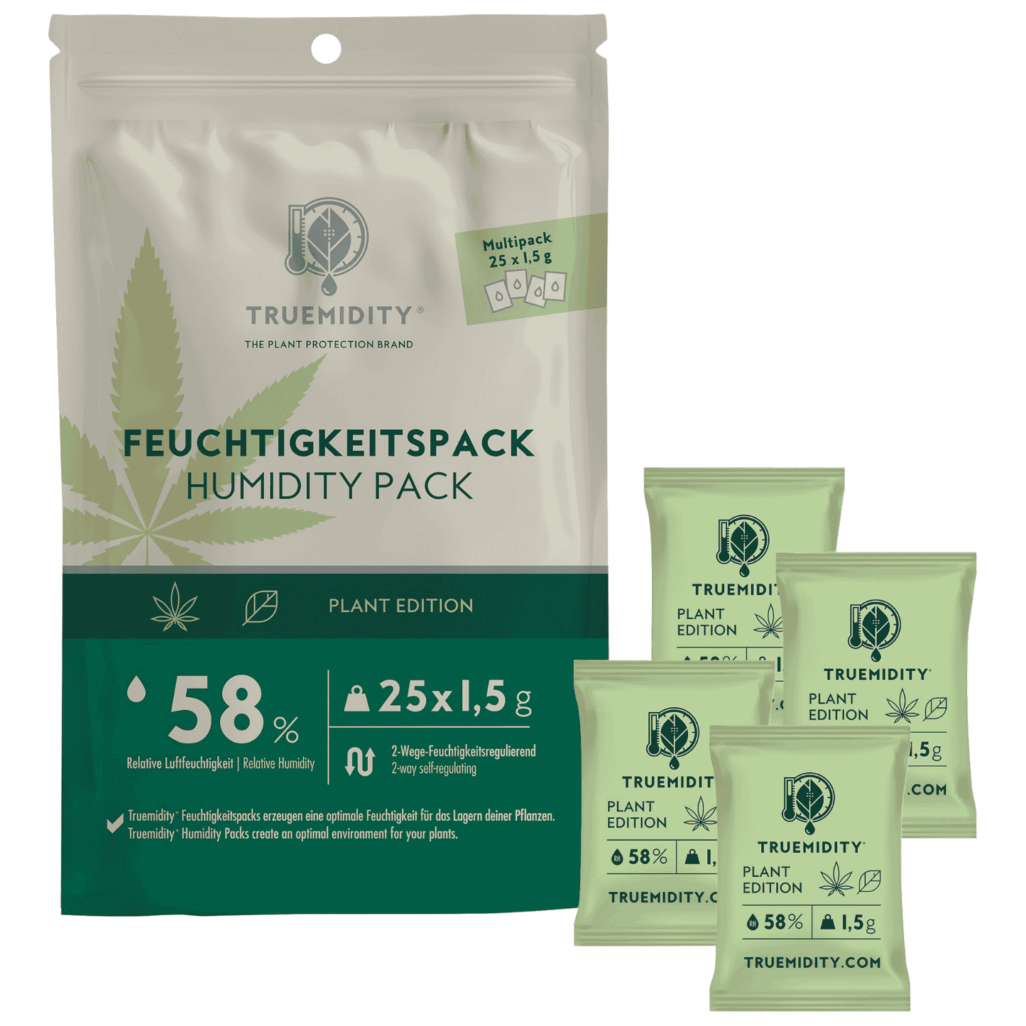 Truemidity Plant Feuchtigkeitsregler 58% - 25 x 1,5g