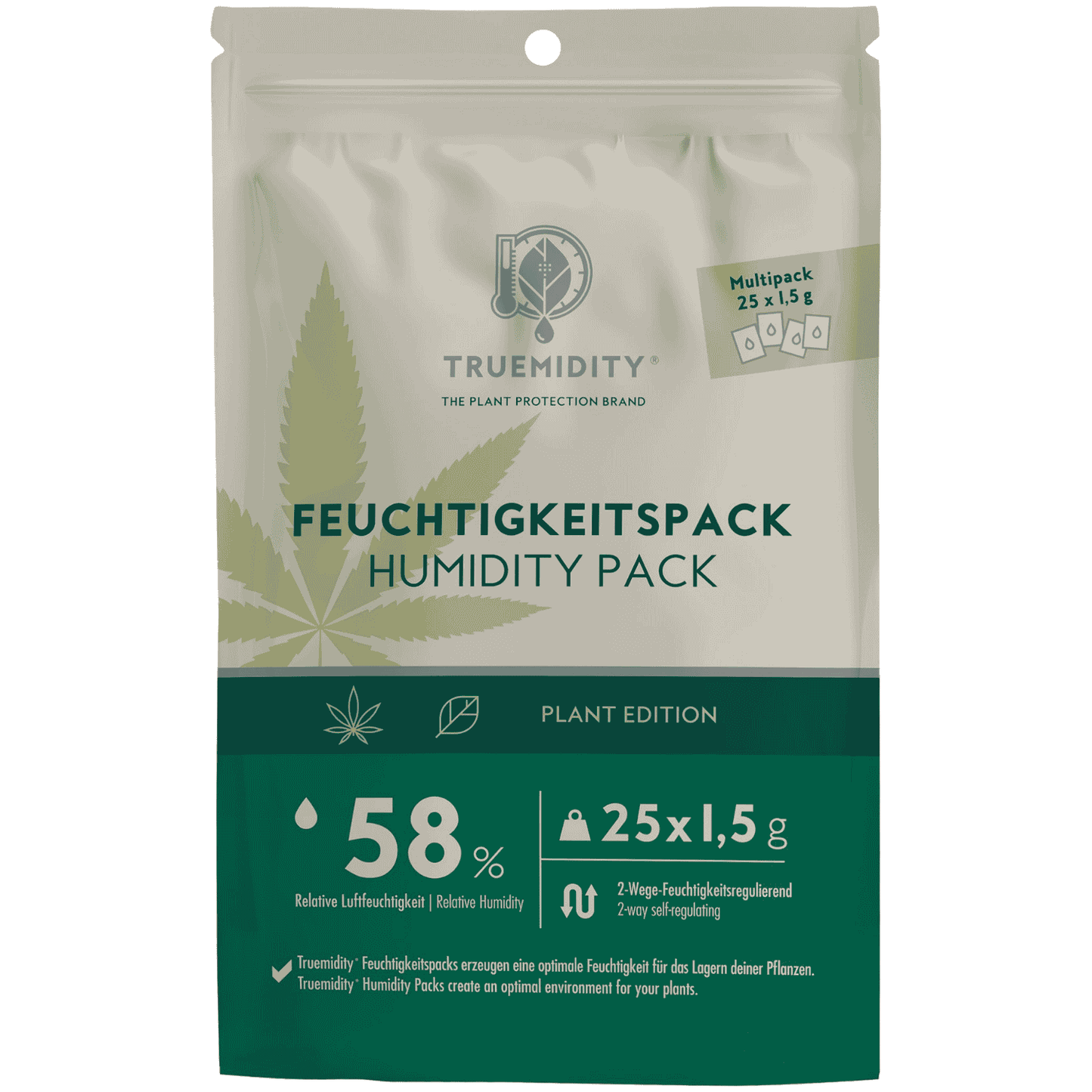 Truemidity Plant Feuchtigkeitsregler 58% - 25 x 1,5g