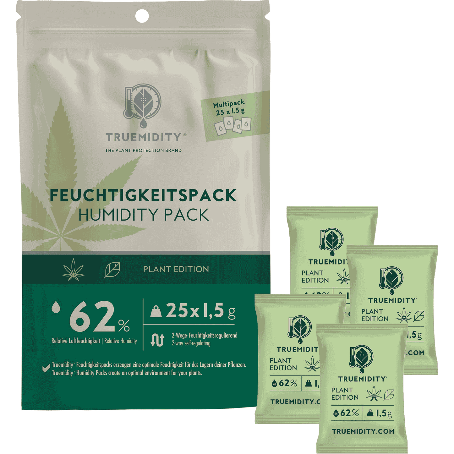 Truemidity Plant Feuchtigkeitsregler 62% - 25 x 1,5g