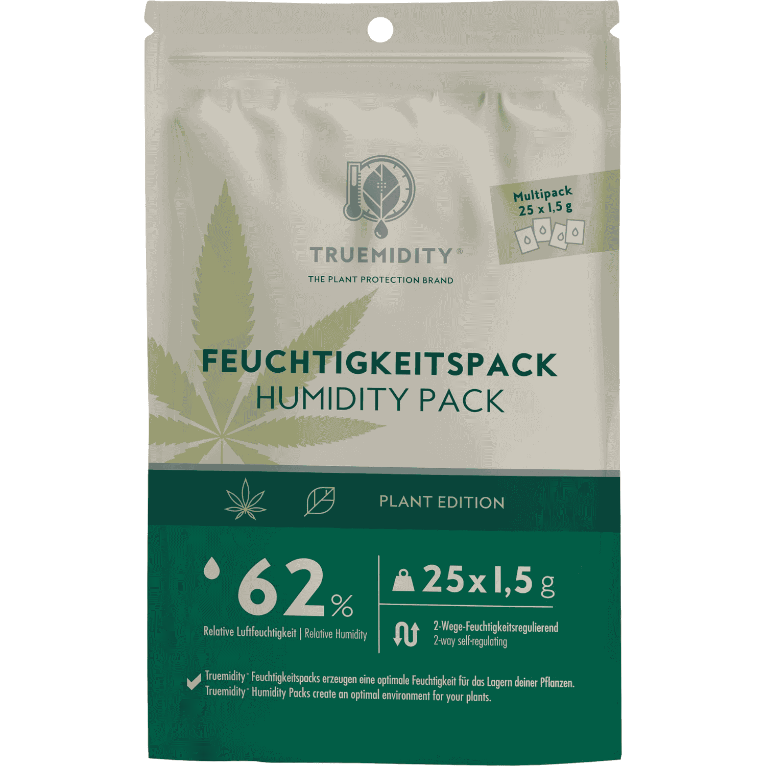 Truemidity Plant Feuchtigkeitsregler 62% - 25 x 1,5g