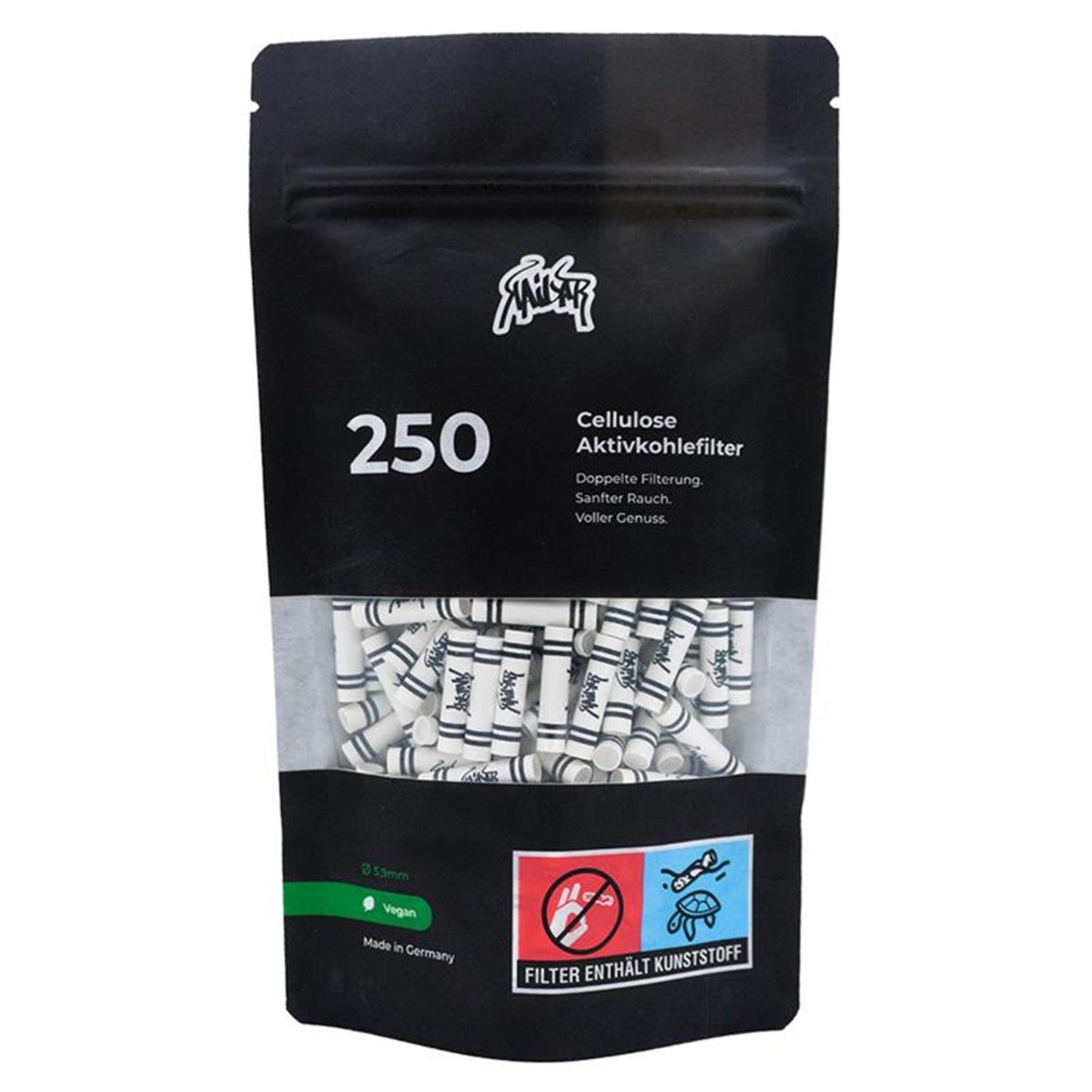 Kailar Aktivkohlefilter Cellulose Slim 6mm (250 Stück)