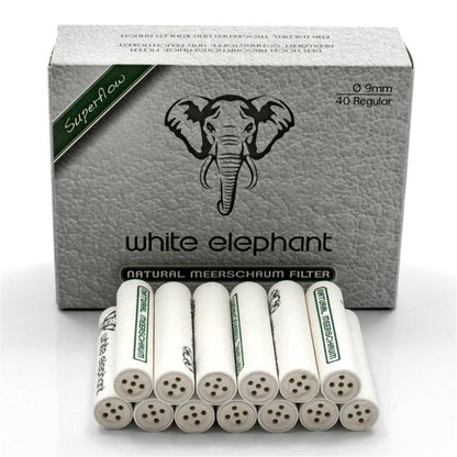 White Elephant Meerschaumfilter 9 mm 40 Stück