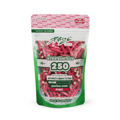 PURIZE Aktivkohlefilter XTRA Slim  6mm - verschiedene Farben (250 Stück)