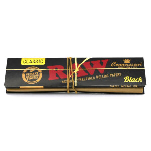 RAW Black Connoisseur Papers King Size Slim + Tips
