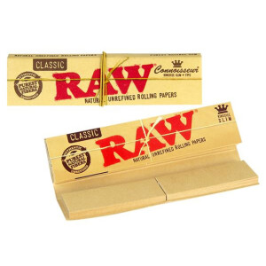 RAW Classic Connoisseur Papers King Size Slim + Tips