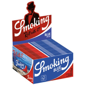 Smoking Blue King Size Papers Box 50 Hefte á 33 Blatt