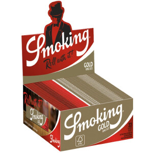 Smoking Gold King Size Slim Papers Box 50 Hefte á 33 Blatt
