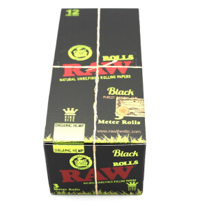 RAW Black Organic Rolls Box 12 Rollen á 3m