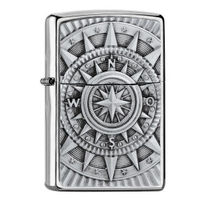 Zippo Benzinfeuerzeug 200 Compass Emblem