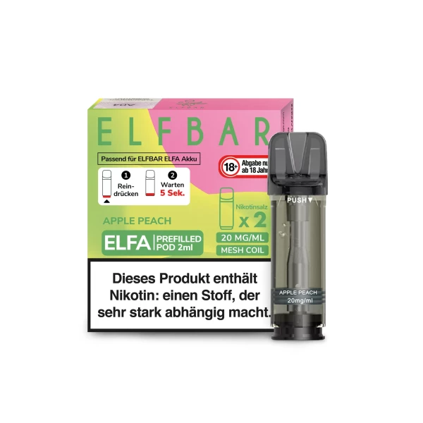 ELFBAR ELFA Pod Apple Peach 2er Pack 20mg/ml