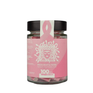Medusafilters Aktivkohlefilter 6mm Rose (100er Glas)