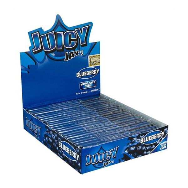 Juicy Jay´s Blueberry King Size Slim Papers Box 24 x 32 mit Aroma