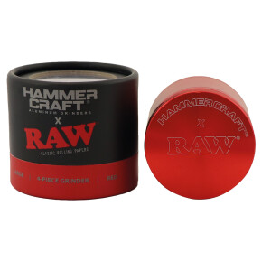 Hammercraft x RAW Grinder Red Aluminium 4-teilig Large...