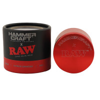 Hammercraft x RAW Grinder Red Aluminium 4-teilig Large Ø 60 mm