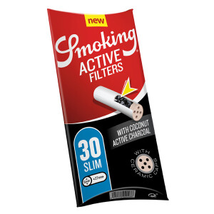 Smoking Aktivkohlefilter Slim Active Filters Coconut 6mm...