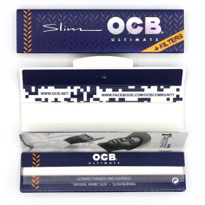 OCB Ultimate King Size Slim Papers + Filter Tips - 32 Blättchen & 32 Tips