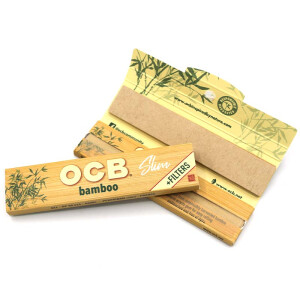 OCB Bamboo King Size Slim Papers + Filter Tips Box...