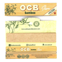OCB Bamboo King Size Slim Papers + Filter Tips Box á 32 Hefte