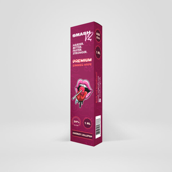 Smash Vape 30 % 10-OH Einweg Vape Cherry Lollipop