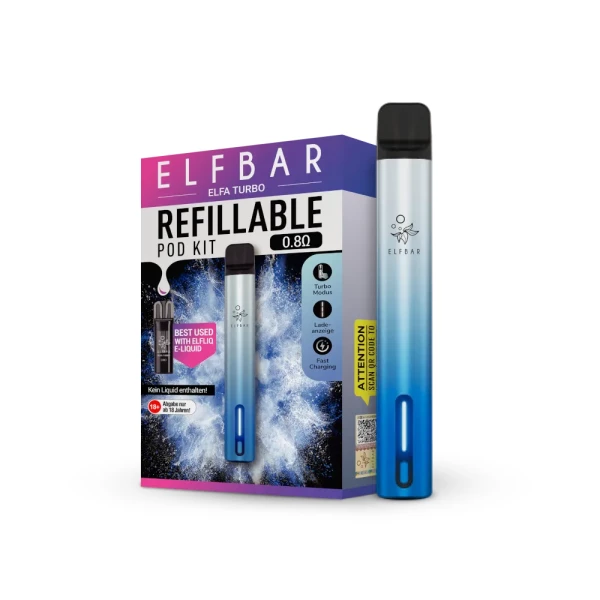 ELFBAR ELFA Turbo Mehrweg-Akku 550 mAh Cyan