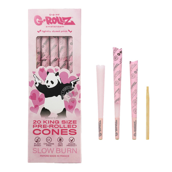 G-Rollz - Lightly Dyed Pink - Pre Rolled KS - 20er Pack