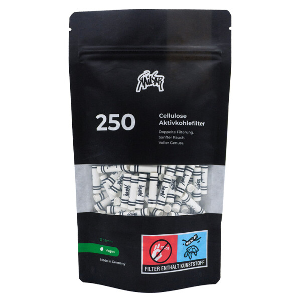 Kailar Aktivkohlefilter Cellulose Slim weiß 6mm (250 Stück)