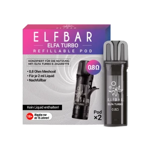 ELFBAR ELFA Refillable Turbo Pod 2er Pack 0,8 Ohm