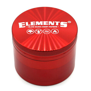 Elements Grinder Aluminium rot Large 4-teilig Ø 62 mm
