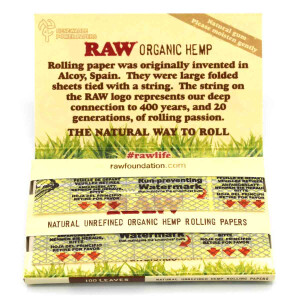 RAW Organic Single Wide Papers - Double Window - 100...