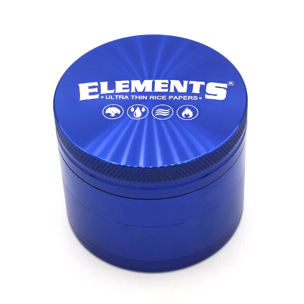 Elements Grinder Aluminium blau Medium 4-teilig Ø 56 mm