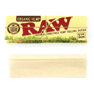 RAW Organic Hemp Papers 1 1/4 Size - 50 Blättchen