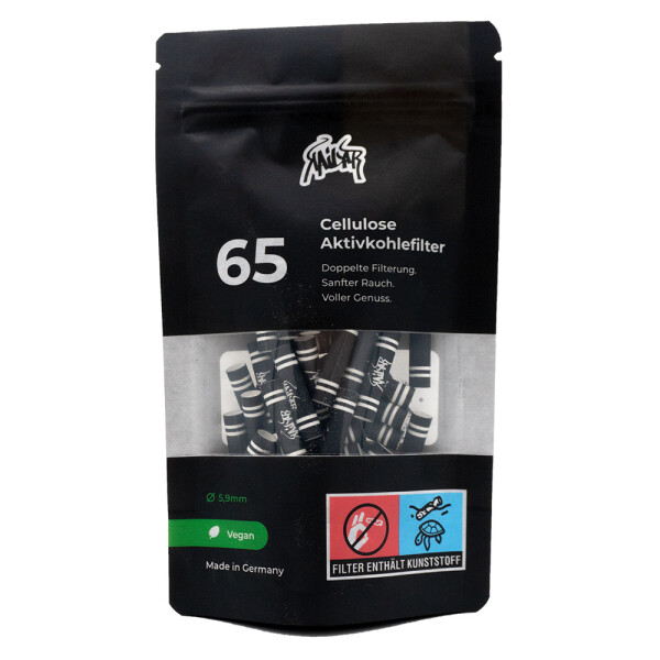 Kailar Aktivkohlefilter Cellulose Slim 6mm schwarz (65 Stück)