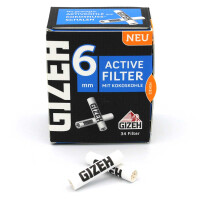Gizeh Aktivkohlefilter Ø 6 mm (34 Stück)